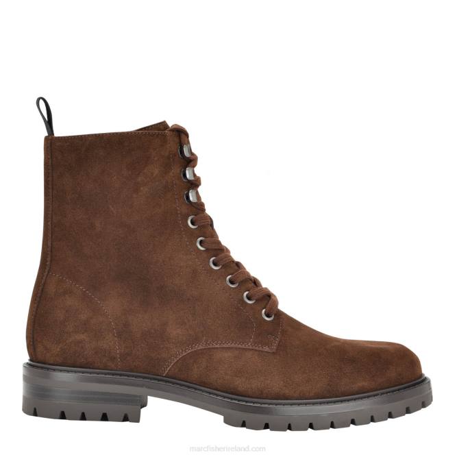 Brown Suede David Lace-Up Boot Marc Fisher Men L2XH706