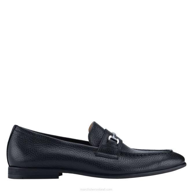 Black Leather Frank Loafer Marc Fisher Men L2XH715