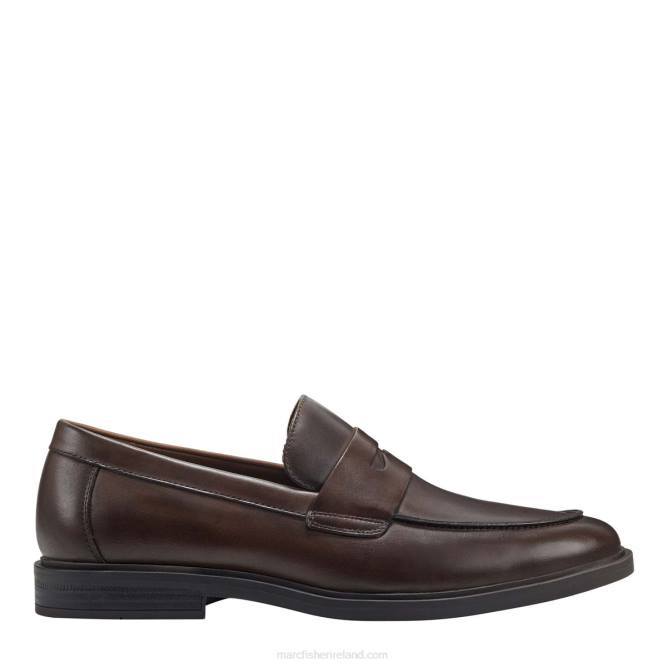 Dark Brown Leather Damitri Dress Loafer Marc Fisher Men L2XH732