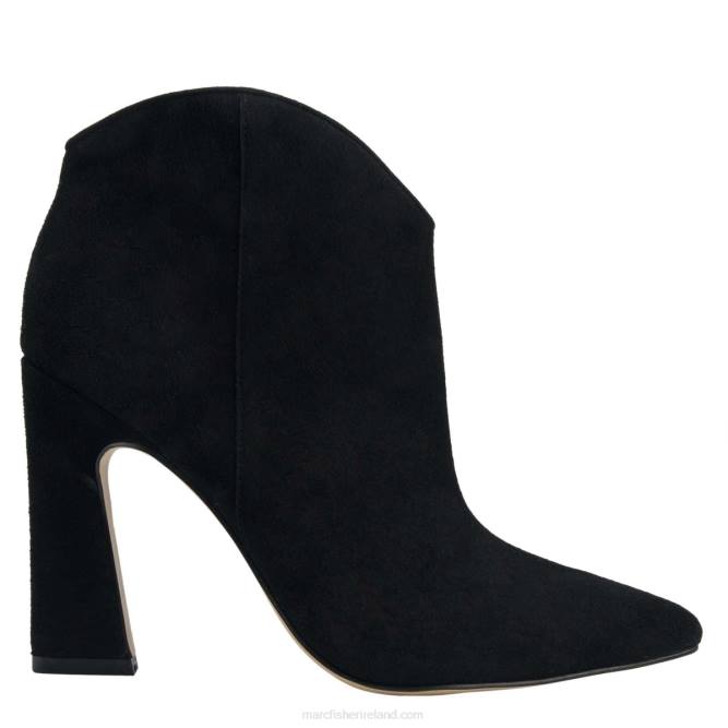 Black Suede Masina Ankle Bootie Marc Fisher Women L2XH101