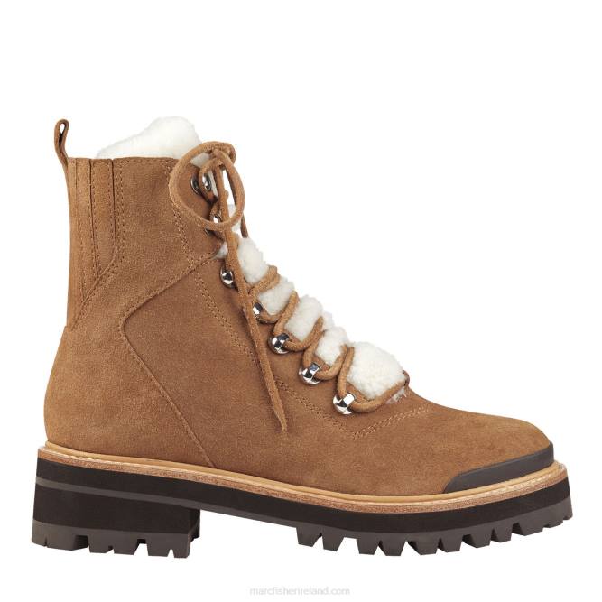 Brown Suede Izzie Lugsole Ankle Boot Marc Fisher Women L2XH142