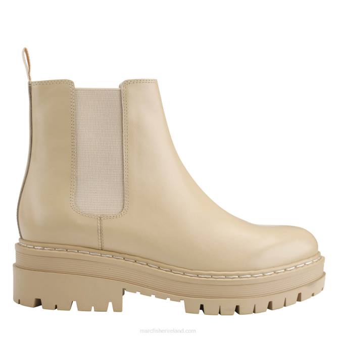Light Natural Leather Pirro Chelsea Lugsole Ankle Bootie Marc Fisher Women L2XH26