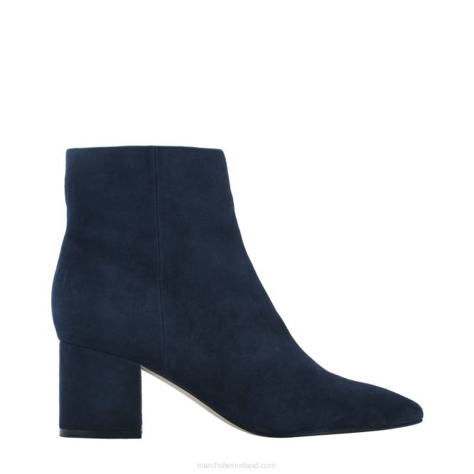 Navy Suede Jarli Pointy Ankle Boot Marc Fisher Women L2XH186
