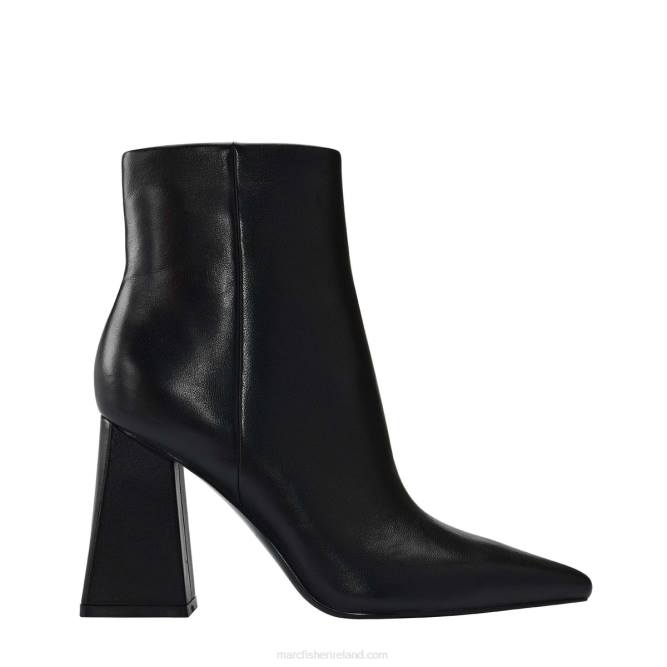 Black Leather Kulika Heeled Bootie Marc Fisher Women L2XH95
