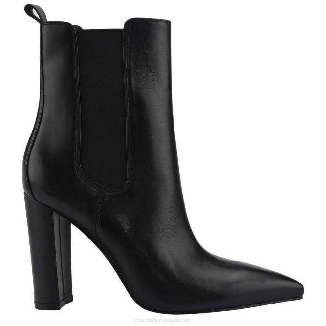 Black Patent Garliss Heeled Chelsea Bootie Marc Fisher Women L2XH39