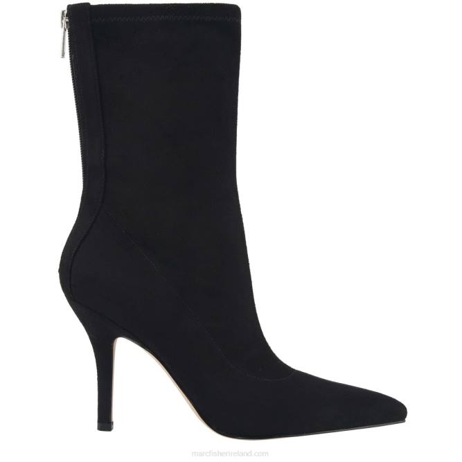 Black Suede Breezy Heeled Bootie Marc Fisher Women L2XH44
