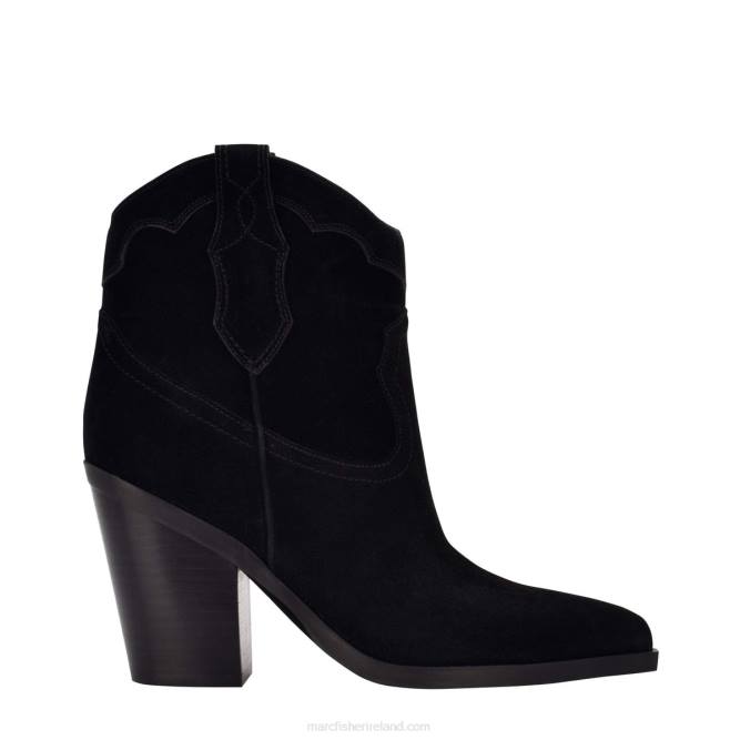 Black Suede Gona Western Bootie Marc Fisher Women L2XH109