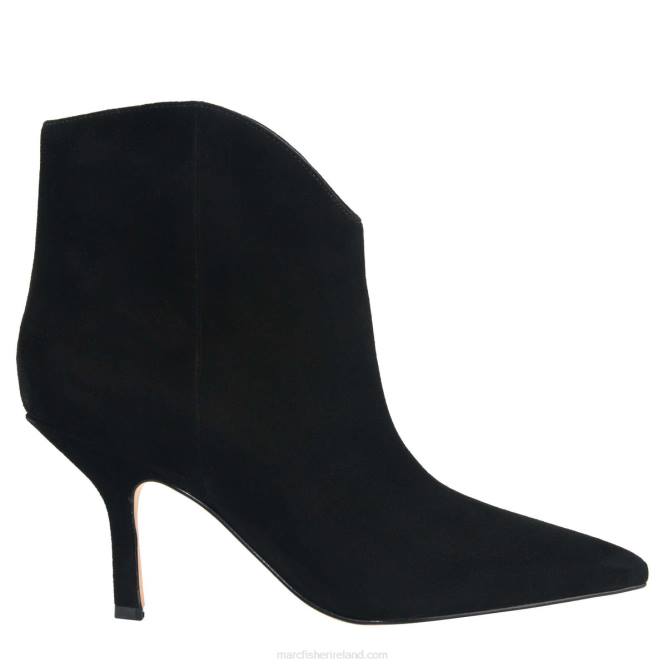 Black Suede Haylian Pointy Toe Bootie Marc Fisher Women L2XH69