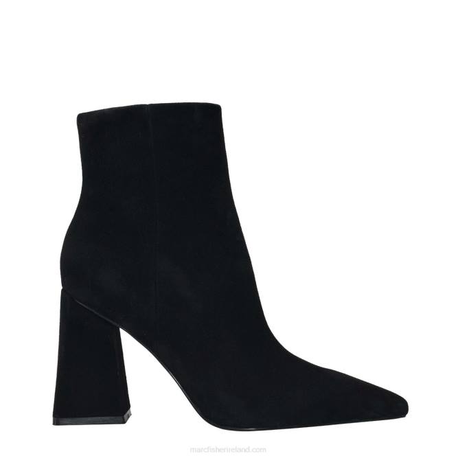 Black Suede Kulika Heeled Bootie Marc Fisher Women L2XH9