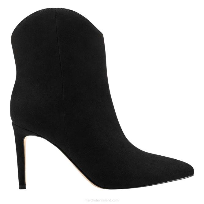 Black Suede Revati Heeled Bootie Marc Fisher Women L2XH82