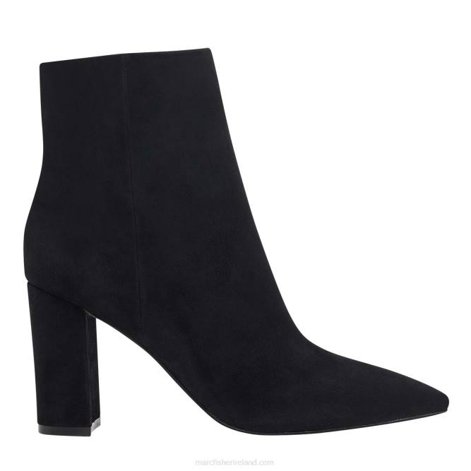 Black Suede Ulani Heeled Bootie Marc Fisher Women L2XH7