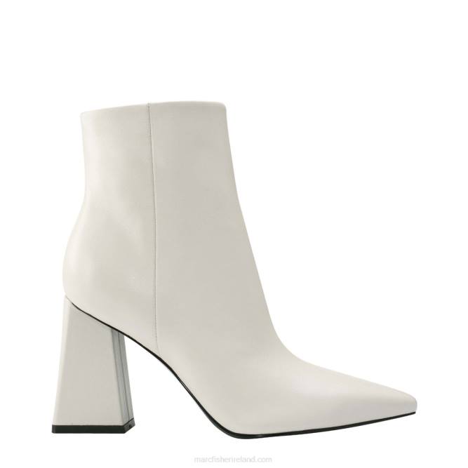 Chic Cream Leather Kulika Heeled Bootie Marc Fisher Women L2XH112