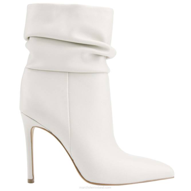 Chic Cream Leather Rayya Dress Bootie Marc Fisher Women L2XH126