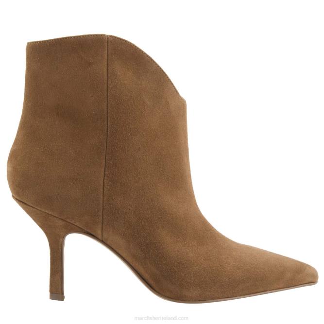 Cognac Suede Haylian Pointy Toe Bootie Marc Fisher Women L2XH70
