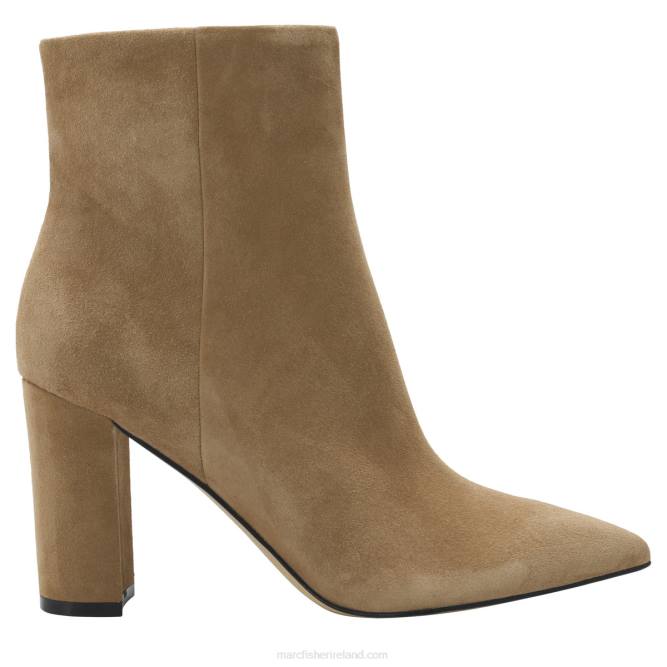 Cognac Suede Ulani Heeled Bootie Marc Fisher Women L2XH6