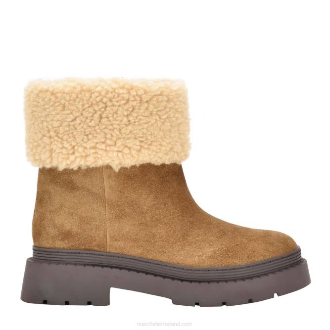 Cognac Suede Vina Lugsole Bootie Marc Fisher Women L2XH52