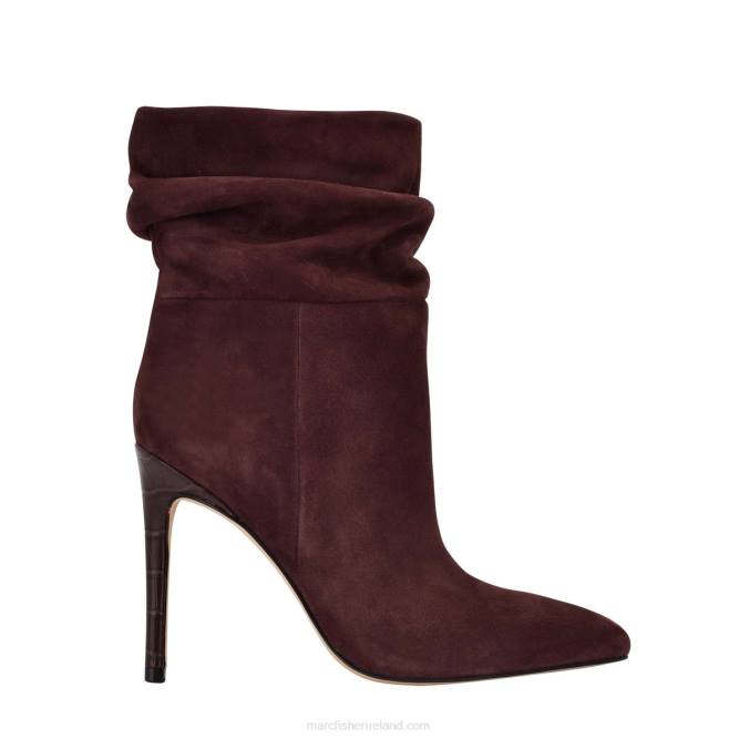 Dark Wine Suede Rayya Dress Bootie Marc Fisher Women L2XH18