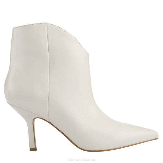 Ivory Leather Haylian Pointy Toe Bootie Marc Fisher Women L2XH58