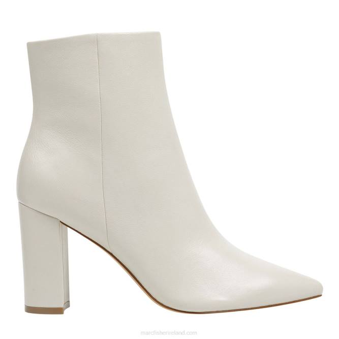 Ivory Leather Ulani Heeled Bootie Marc Fisher Women L2XH3