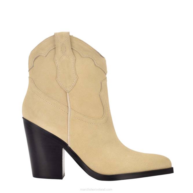 Light Natural Suede Gona Western Bootie Marc Fisher Women L2XH106