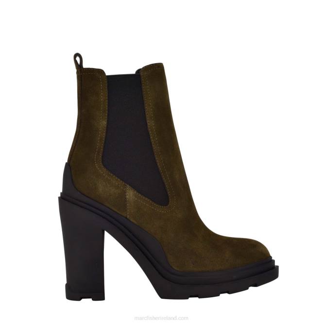 Olive Suede Ramio Heeled Chelsea Bootie Marc Fisher Women L2XH65
