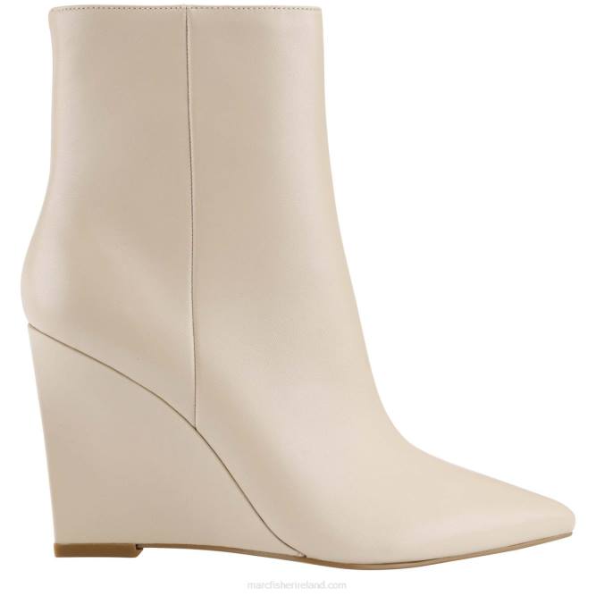 Taupe Leather Dayna Wedge Bootie Marc Fisher Women L2XH37