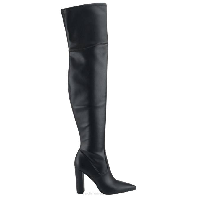 Black Leather Garalyn Over the Knee Boot Marc Fisher Women L2XH174