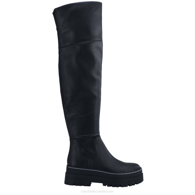 Black Leather Philly Over The Knee Boot Marc Fisher Women L2XH149