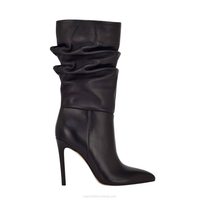 Black Leather Romy Heeled Boot Marc Fisher Women L2XH176