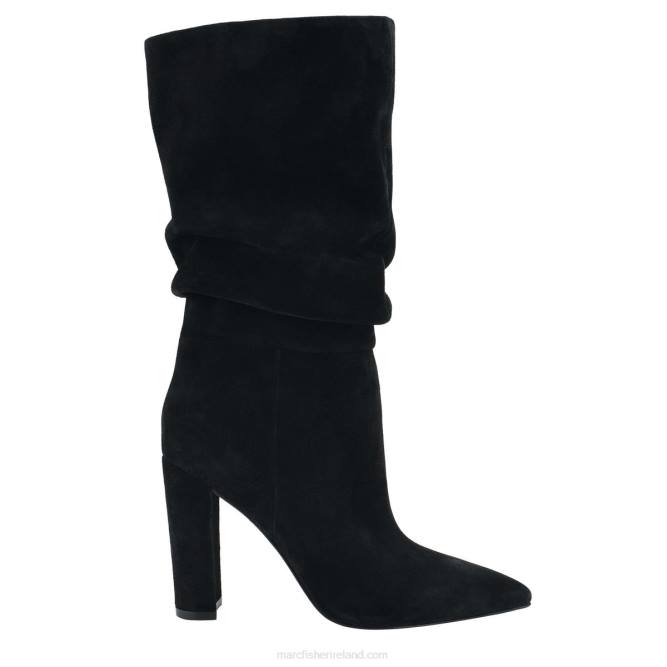 Black Suede Gomer Heeled Boot Marc Fisher Women L2XH185