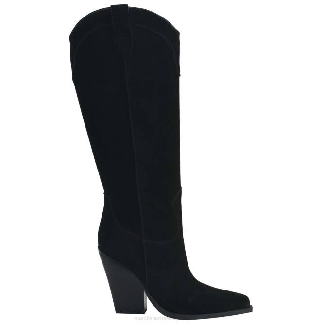 Black Suede Nalita Western Boot Marc Fisher Women L2XH143