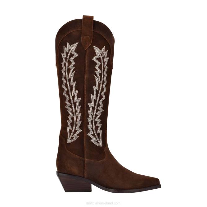 Brown Suede Roselle Western Boot Marc Fisher Women L2XH182