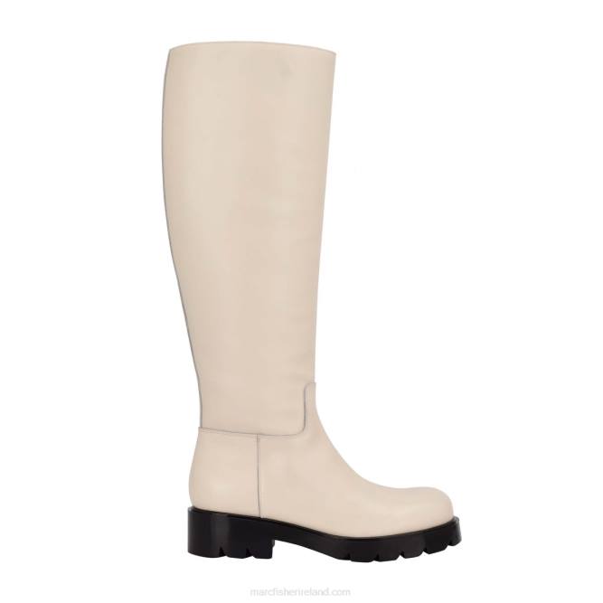 Chic Cream Leather Phidias Lugsole Boot Marc Fisher Women L2XH175