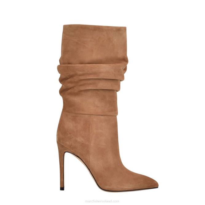 Cognac Suede Romy Heeled Boot Marc Fisher Women L2XH178