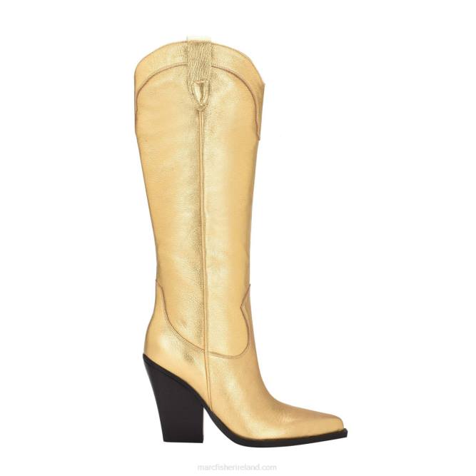 Gold Leather Nalita Western Boot Marc Fisher Women L2XH169