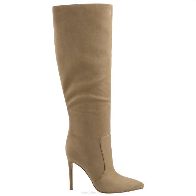 Medium Natural Suede Rumina Heeled Boot Marc Fisher Women L2XH152