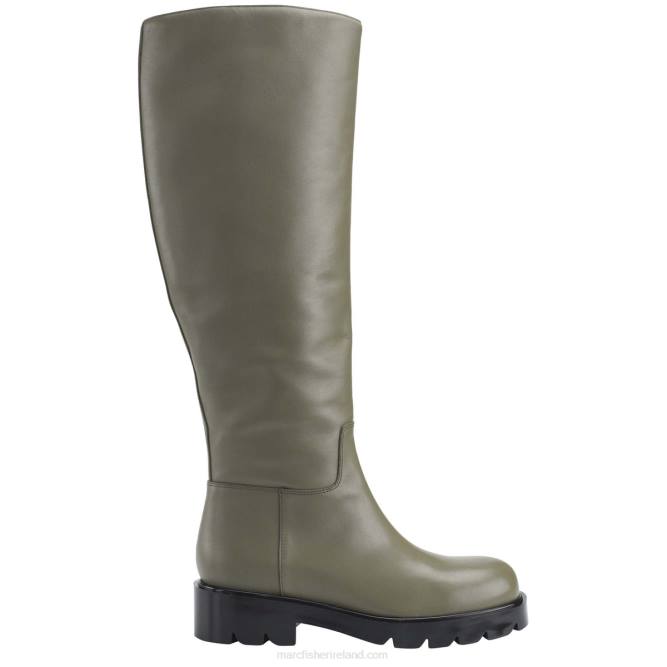 Olive Leather Phidias Lugsole Boot Marc Fisher Women L2XH172