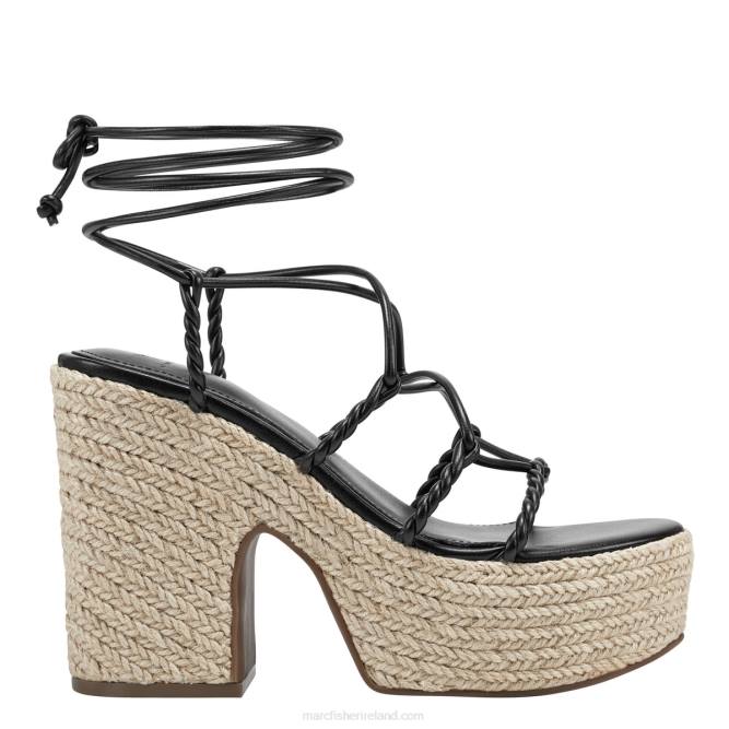 Black Oliver Espadrille Platform Sandal Marc Fisher Women L2XH212