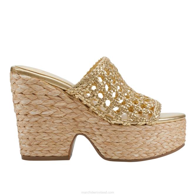 Gold Hollis Espadrille Platform Sandal Marc Fisher Women L2XH220