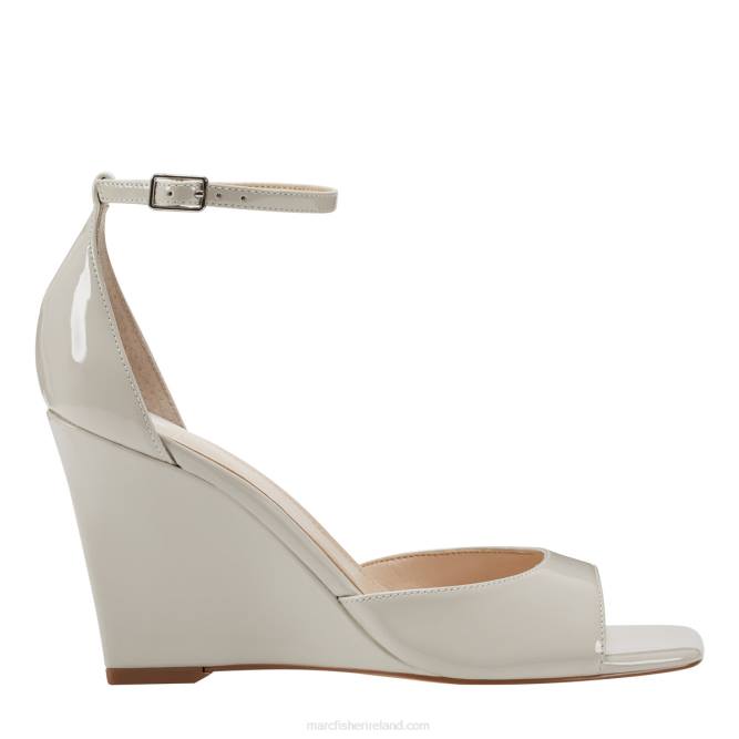 Ivory Patent Camira Wedge Sandal Marc Fisher Women L2XH245