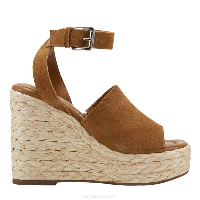 Medium Natural Suede Nelly Espadrille Wedge Sandal Marc Fisher Women L2XH221