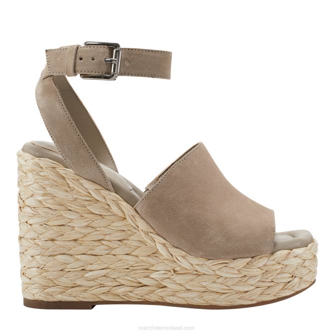 Natural Suede Nelly Espadrille Wedge Sandal Marc Fisher Women L2XH202