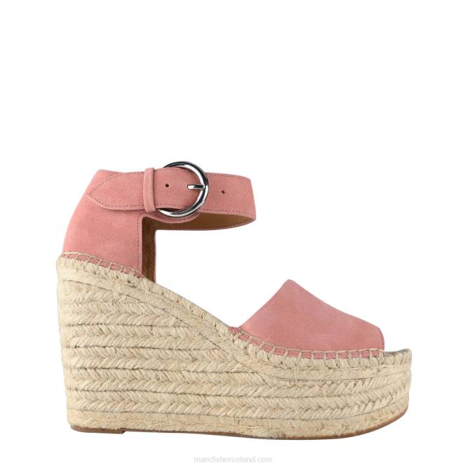 Pink Suede Alida Espadrille Wedge Sandal Marc Fisher Women L2XH269