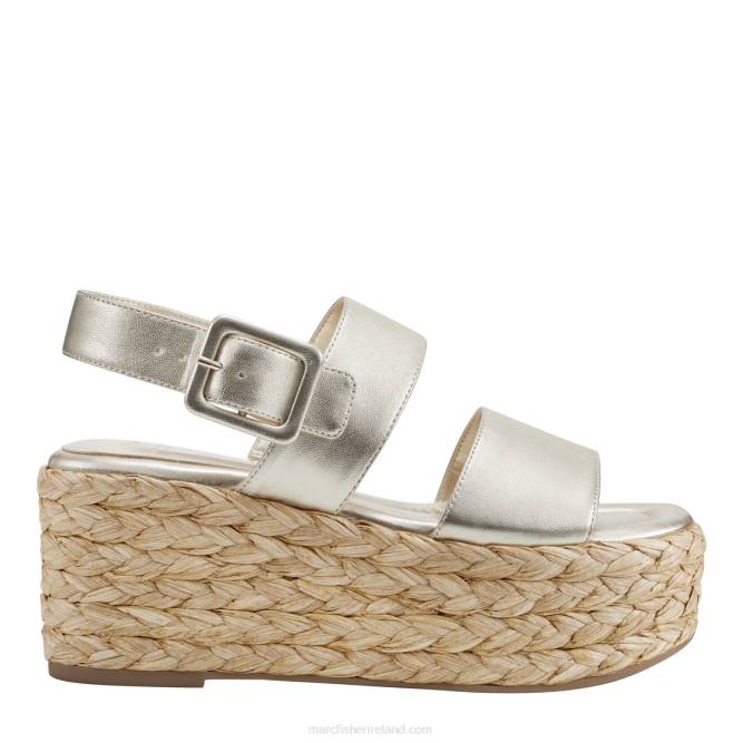 Platino Leather Patryce Platform Espadrille Sandal Marc Fisher Women L2XH213