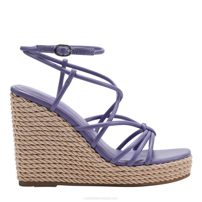 Purple Zarah Strappy Espadrille Wedge Sandal Marc Fisher Women L2XH249