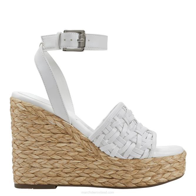 White Suede Godina Espadrille Wedge Sandal Marc Fisher Women L2XH244