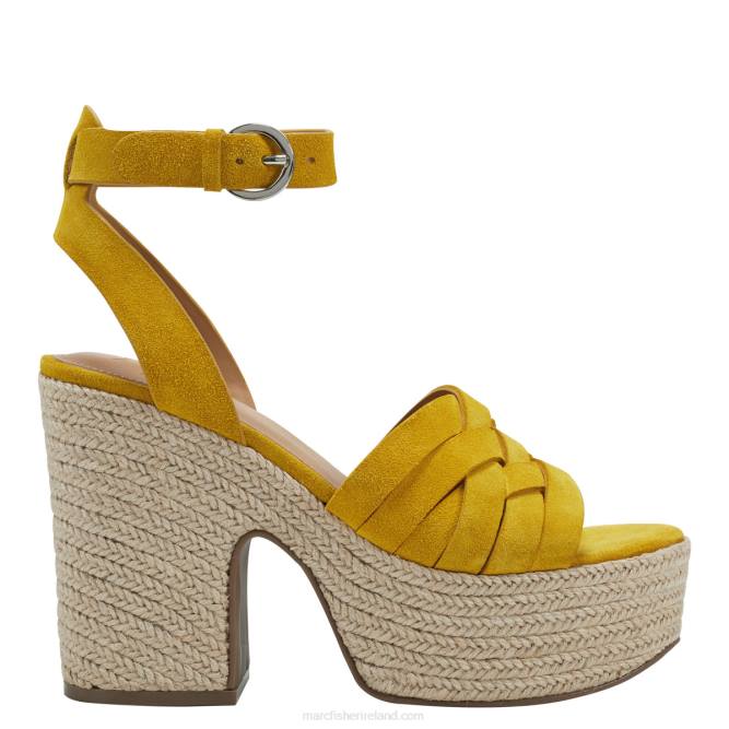 Yellow Oaten Espadrille Platform Sandal Marc Fisher Women L2XH251
