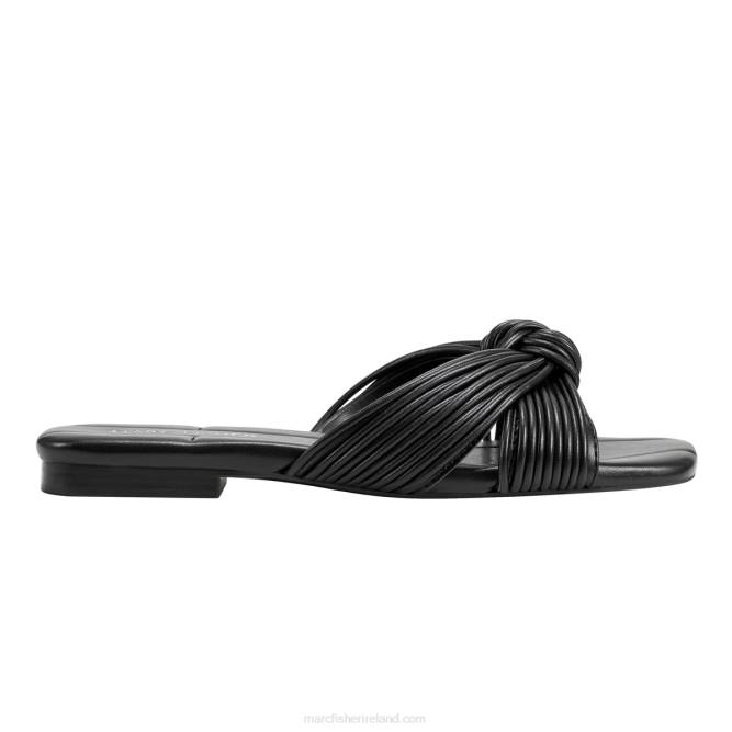 Black Laury Flat Sandal Marc Fisher Women L2XH292