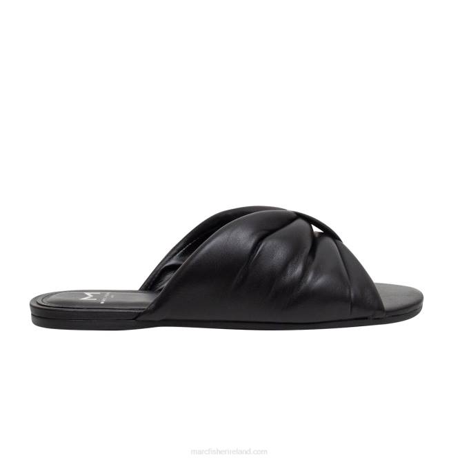 Black Olita Flat Slide Sandal Marc Fisher Women L2XH279