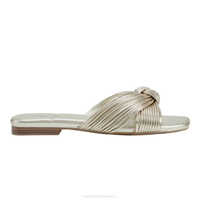 Gold Laury Flat Sandal Marc Fisher Women L2XH302